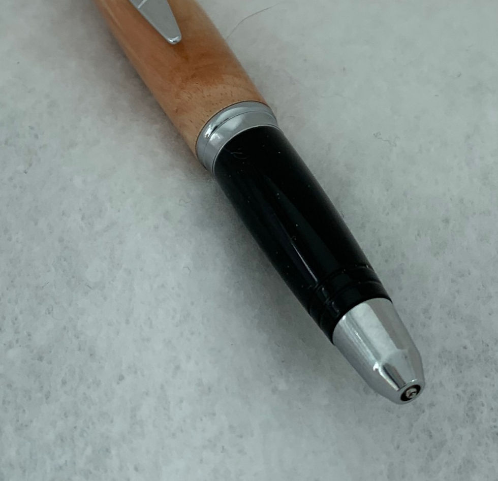 Miniature : Stylo-bille - Raisinier Bord de mer  & Chrome noir et chrome