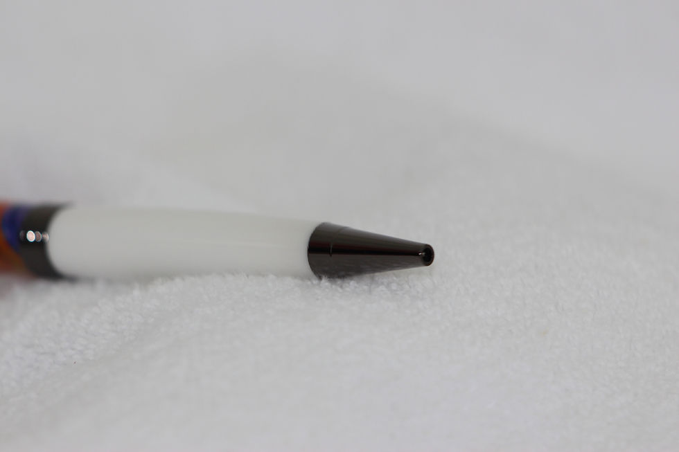 Miniature : Stylo-bille - Acrylique - Superstrata et blanc  & Titane noir