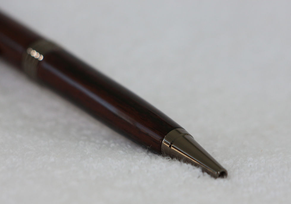 Miniature : Stylo-bille - Palissandre des Indes & Titane noir
