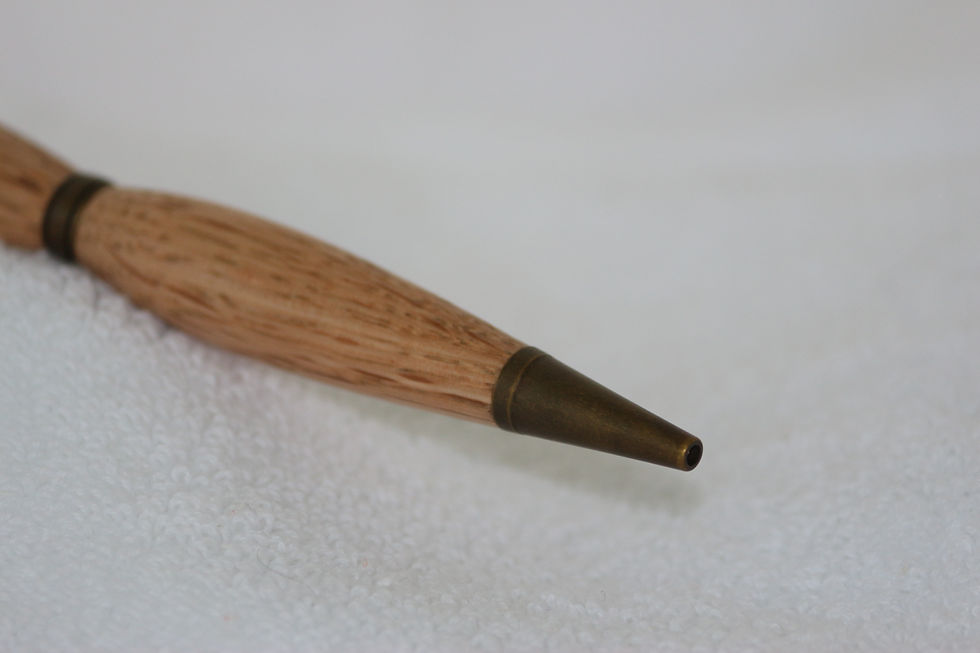 Miniature : Stylo-bille - Chêne & Laiton antique