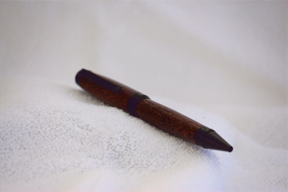 Miniature : Stylo-bille - Palmier rouge  & Chrome noir