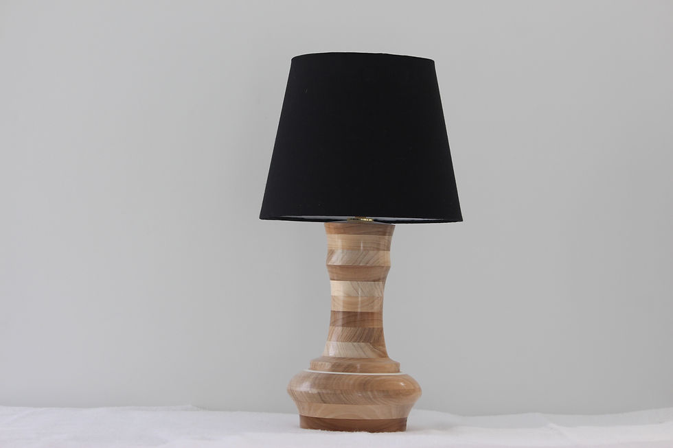 Miniature : Lampe avec abat jour blanc