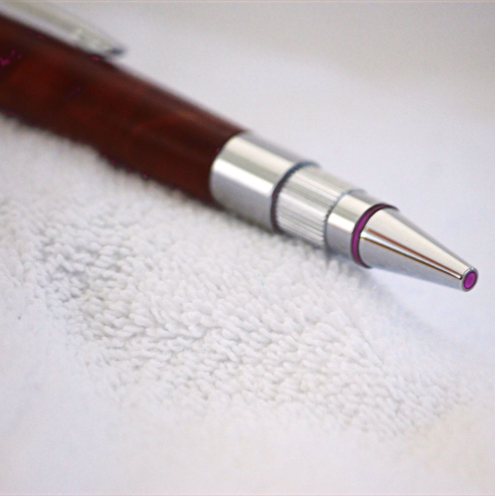 Miniature : Stylo-bille - Curly redwood  &  Chrome