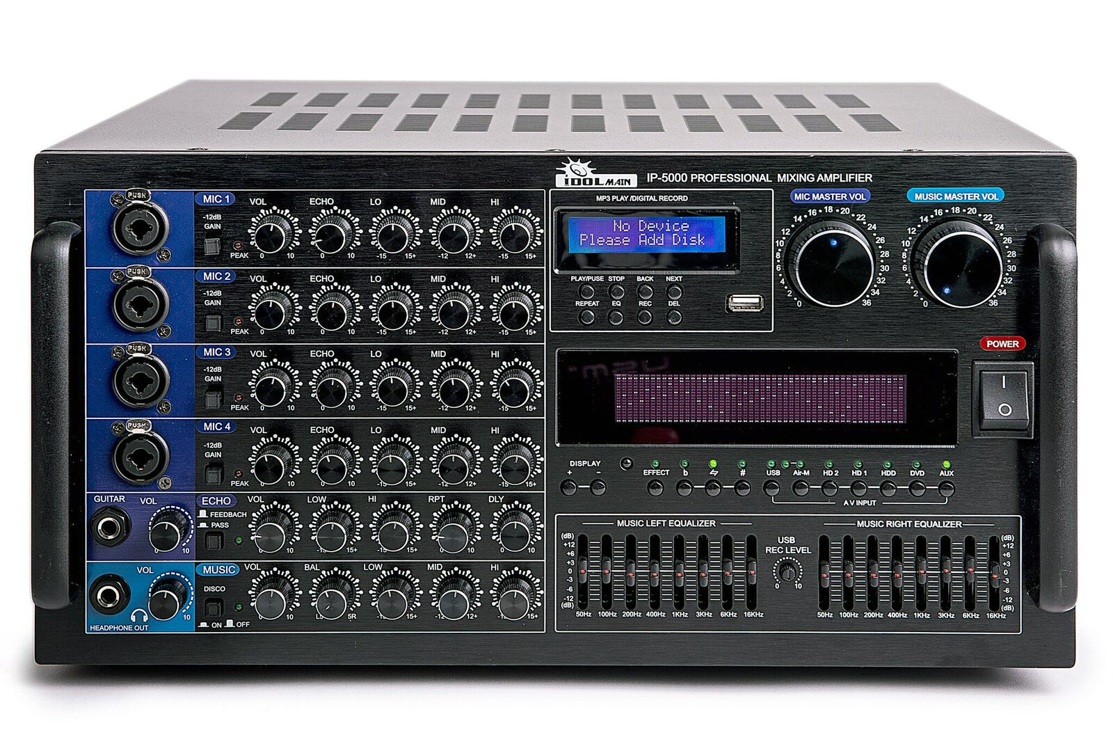 IDOLmain IP-5000 6000W Professional Digital Karaoke Mixing Amplifier