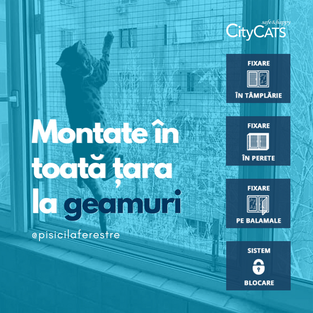 Plase fixe și mobile montate pe tâmplăria ferestrei