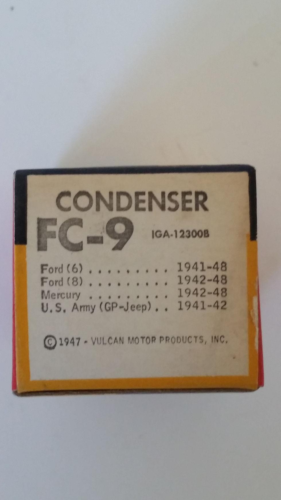 Thumbnail: 1941-1948 New Ford Condenser FC-9