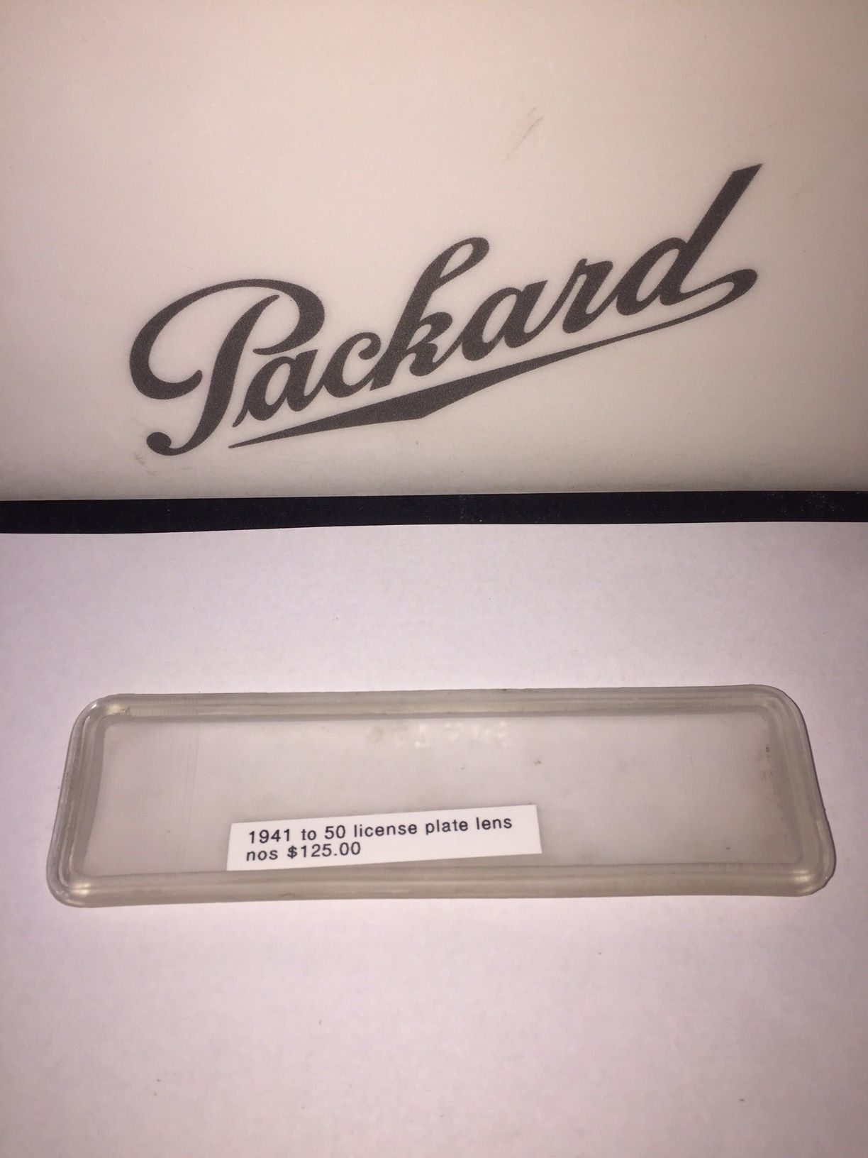 Details about 1941-1950 Packard License Plate Lens NOS