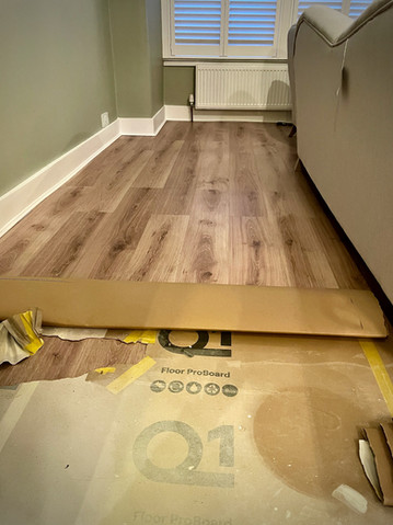 living room floor protection removal