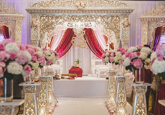 Mandap with aisle decoration - Traditional Style