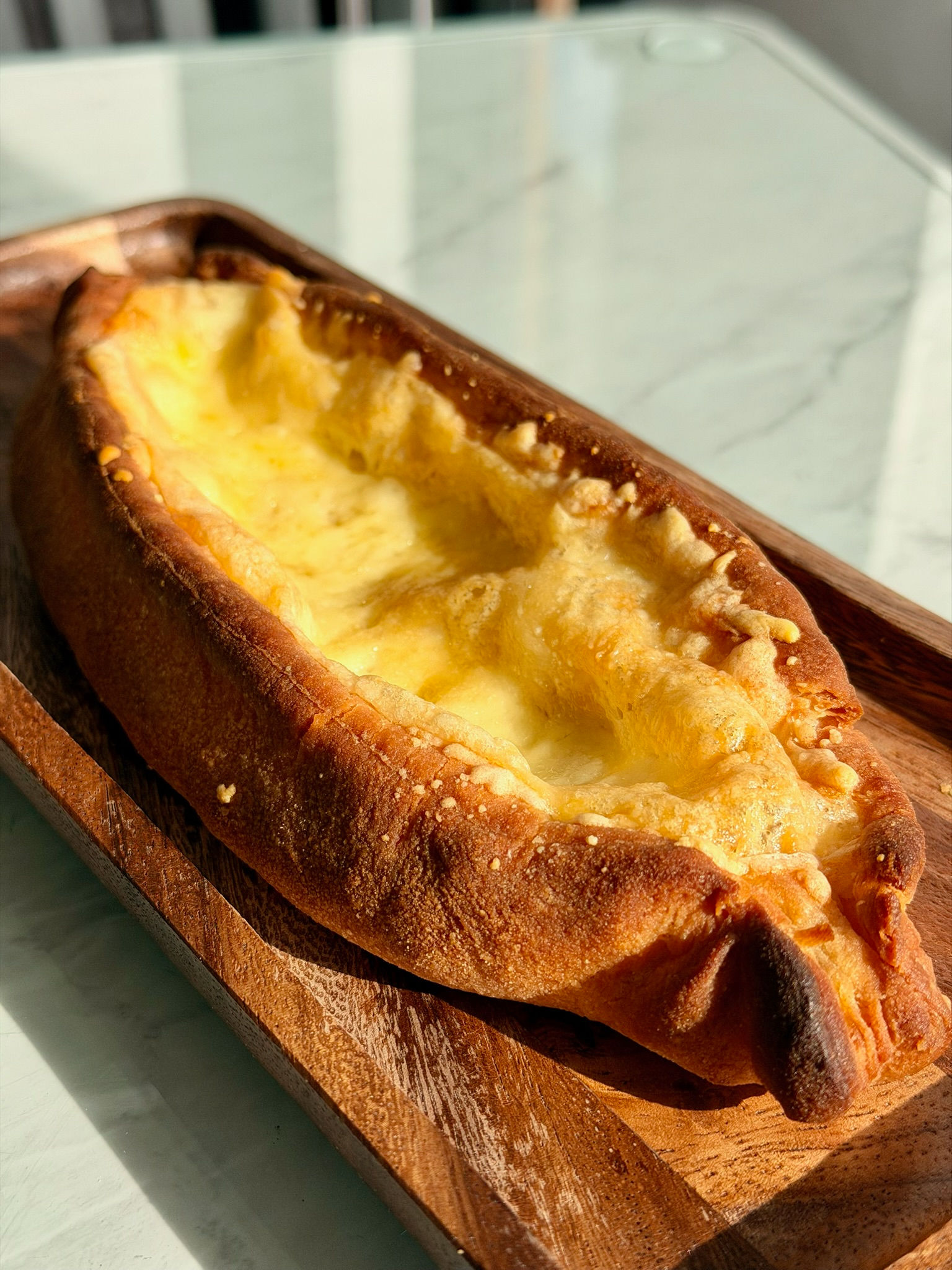 Traditional Greek Peinirli with Cheese