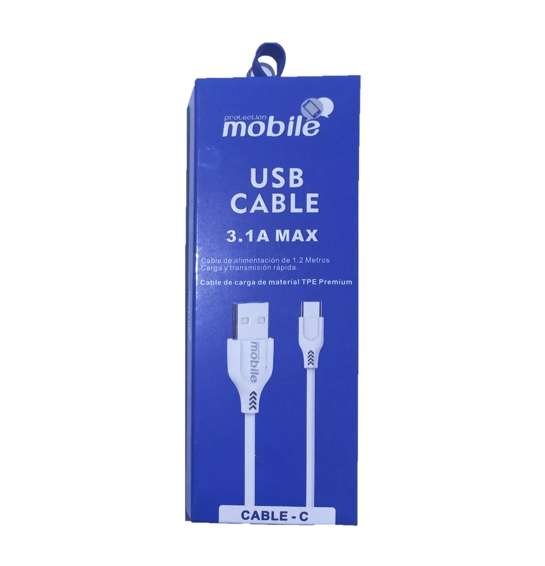 CABLE CARGA RAPIDA 3.1 AMP MOBILE USB A C