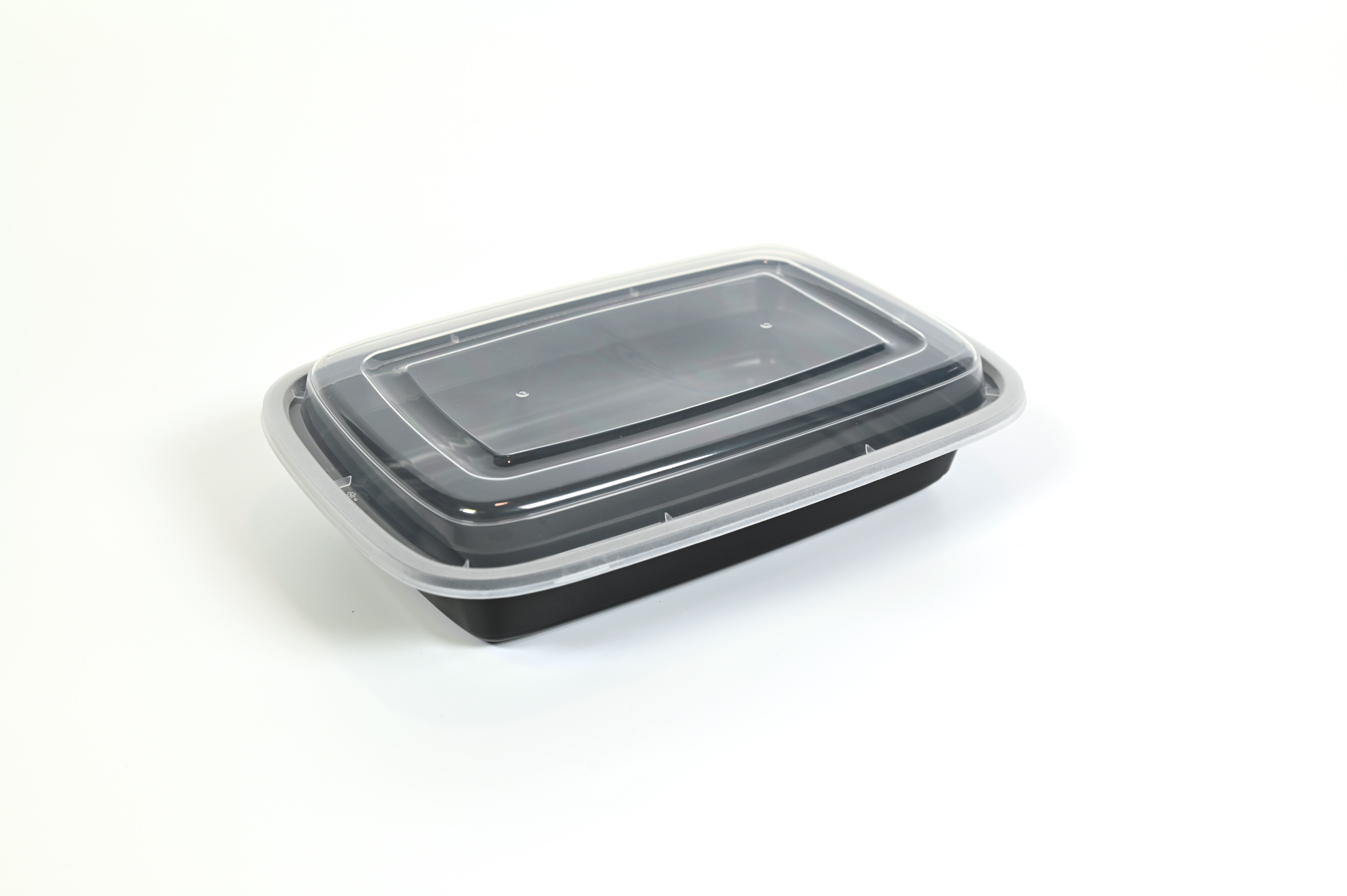 Black -Rectangular Microwavable  Container with Lid - 150/Case/32oz-878