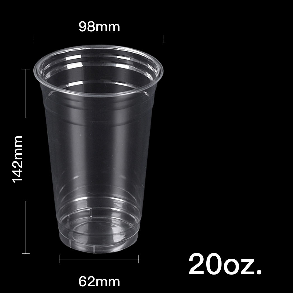 Clear-PET Plastic cup-20oz 1000/case