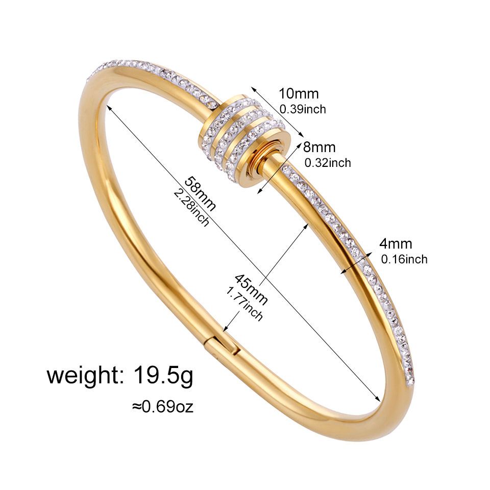 Thumbnail: Yupsk 3/1Pcs Classic Stainless Steel Bracelet Set for Women Men Buling Zirconia 