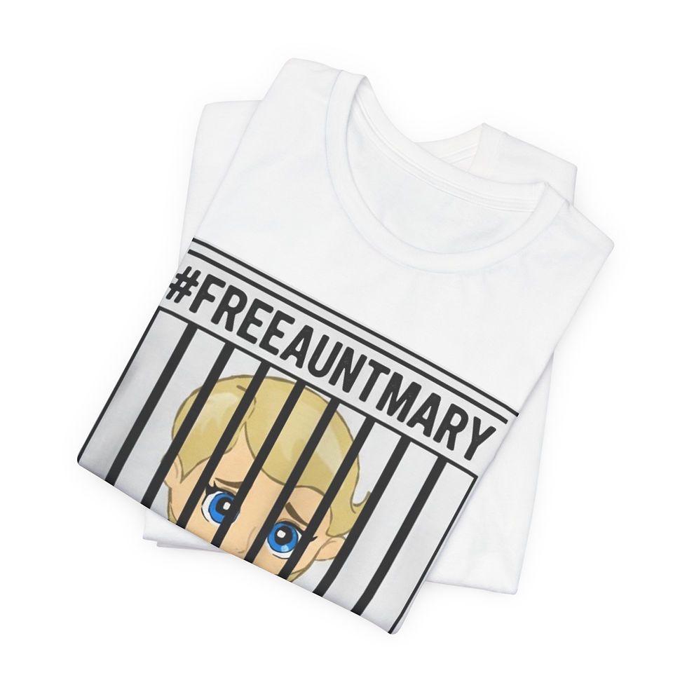 Thumbnail: #FREEAUNTMARY Jailbird Graphic Tee — Supportive Advocacy Protest Shirt