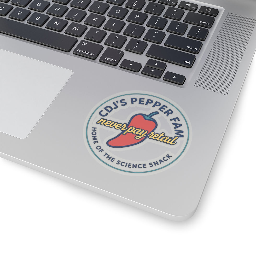 Thumbnail: CDJ's Pepper Fam never pay retail Sticker | Kiss-Cut, Pepper Logo