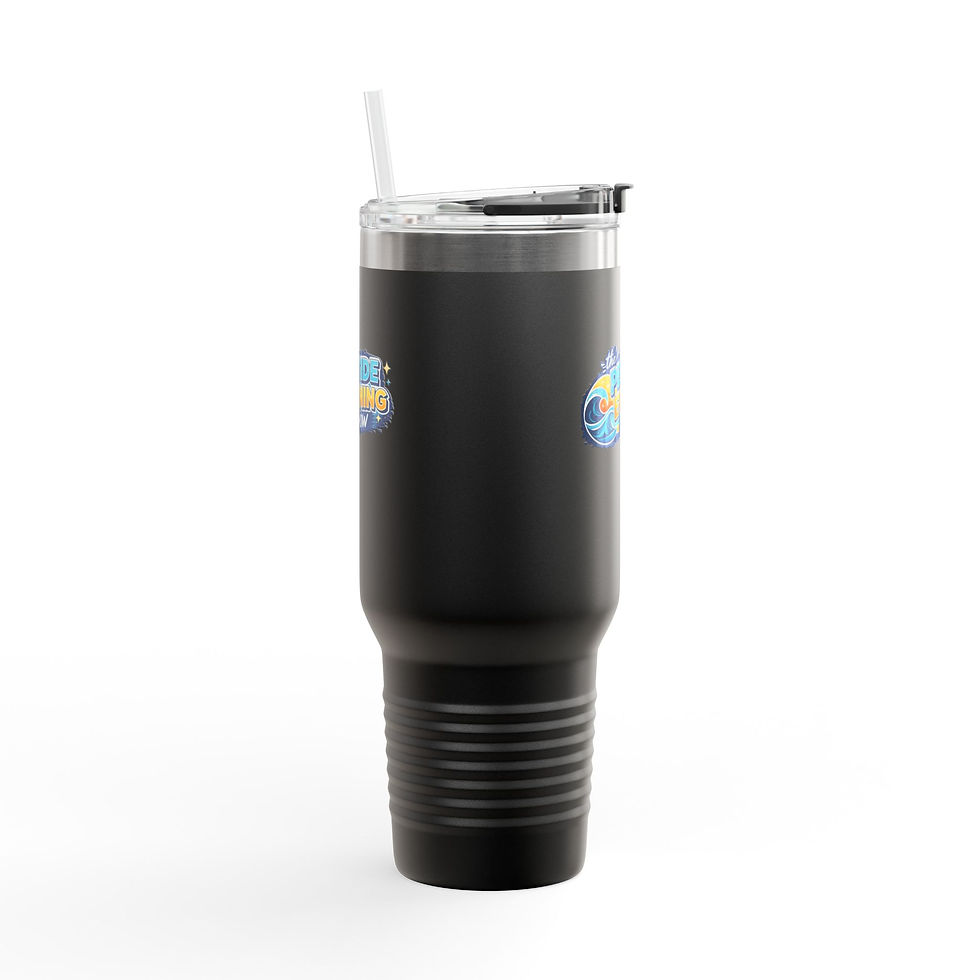 Thumbnail: 40oz Insulated Travel Mug — "THE PEPTIDE EVENING SHOW" Ocean Wave Design