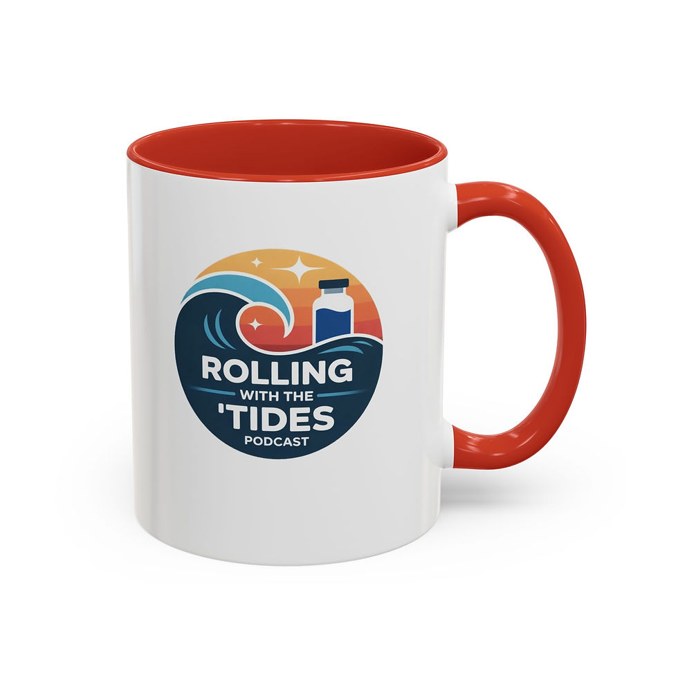 Thumbnail: Rolling With The Tides Podcast Accent Coffee Mug — 11/15oz