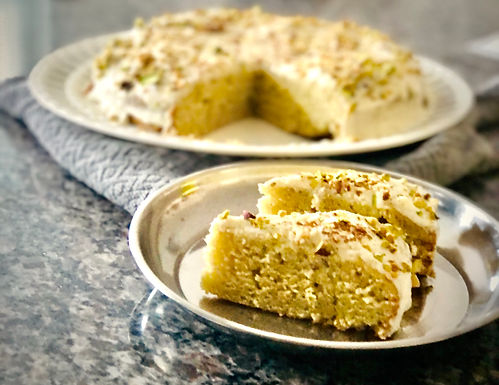 Eggless Thandai Cake Recipe with Elaichi Flavored Buttercream Frosting
