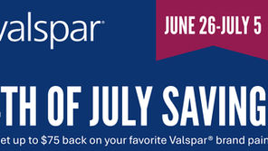 4th of July Valspar Savings