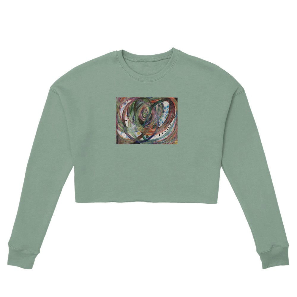 Cycle -  Cropped Art Sweatshirt