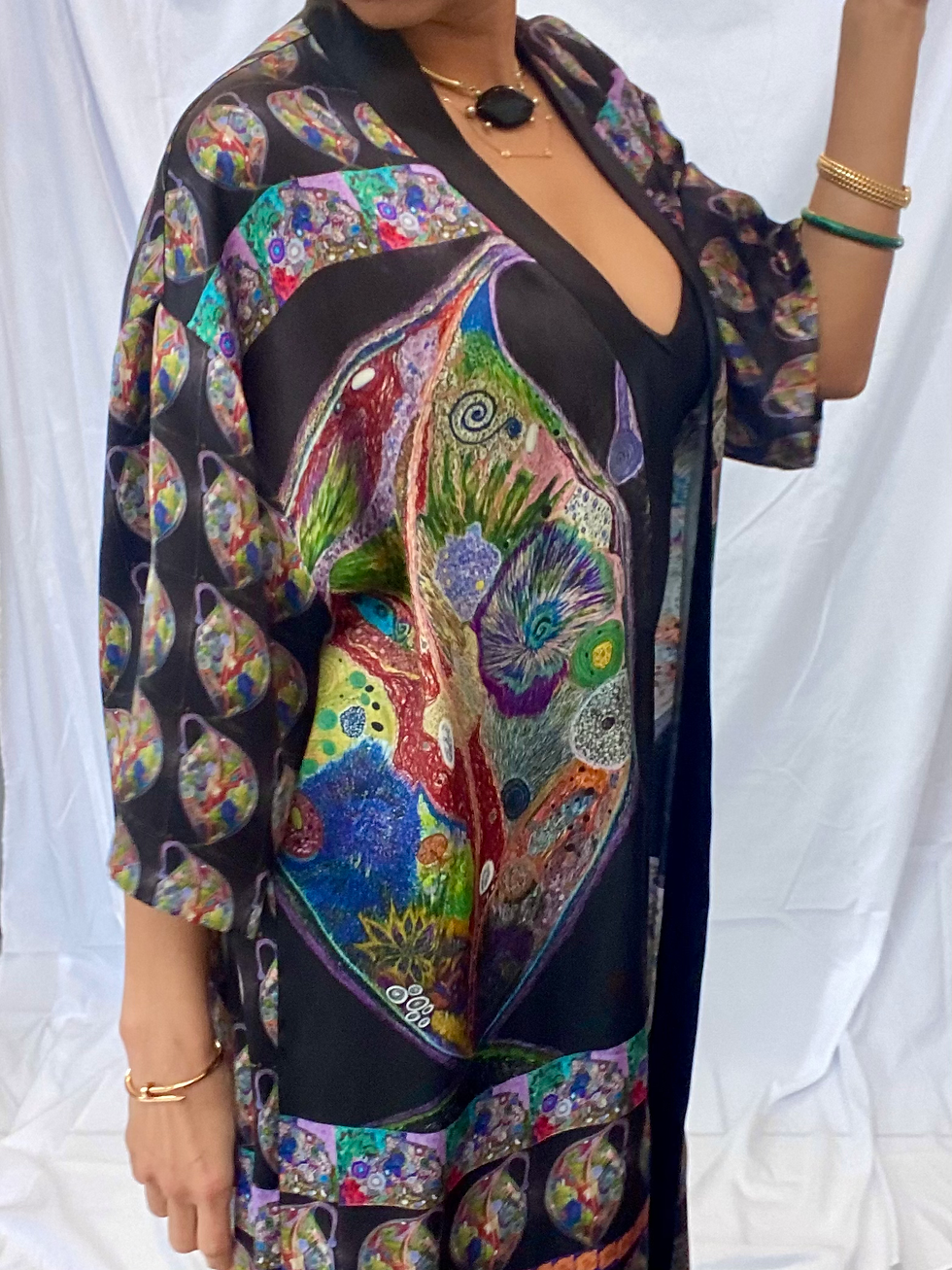 Thumbnail: The Mystic Empress - One-of-a-kind  Silk Kimono
