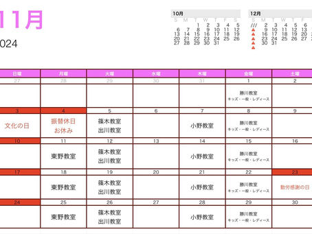 11月の予定です！