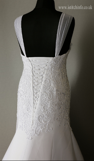 Thumbnail: Hand Made Wedding Dress Emily - Full Length Mermaid | Size 12