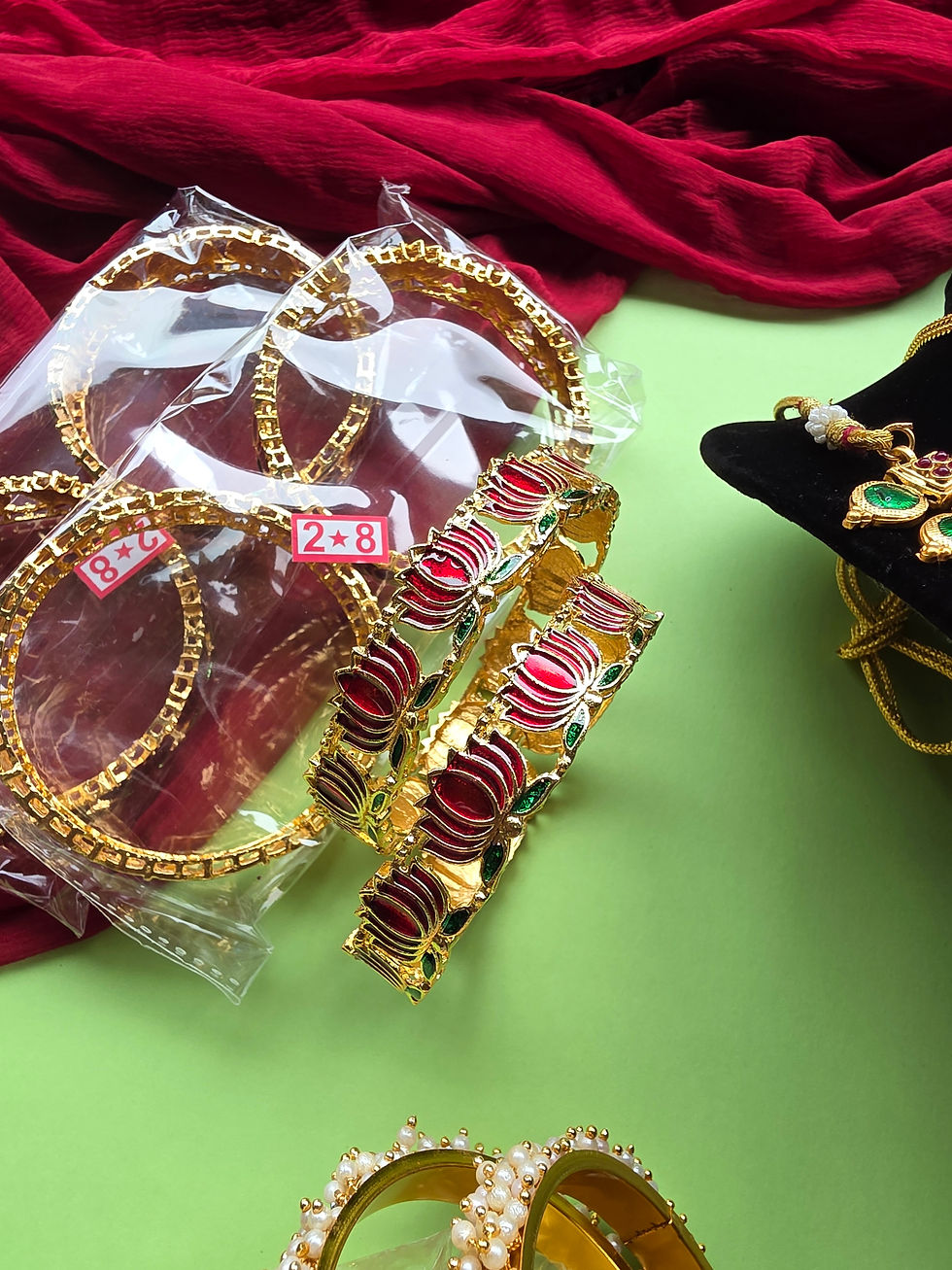 Thumbnail: Lotus Bangles (Pair)