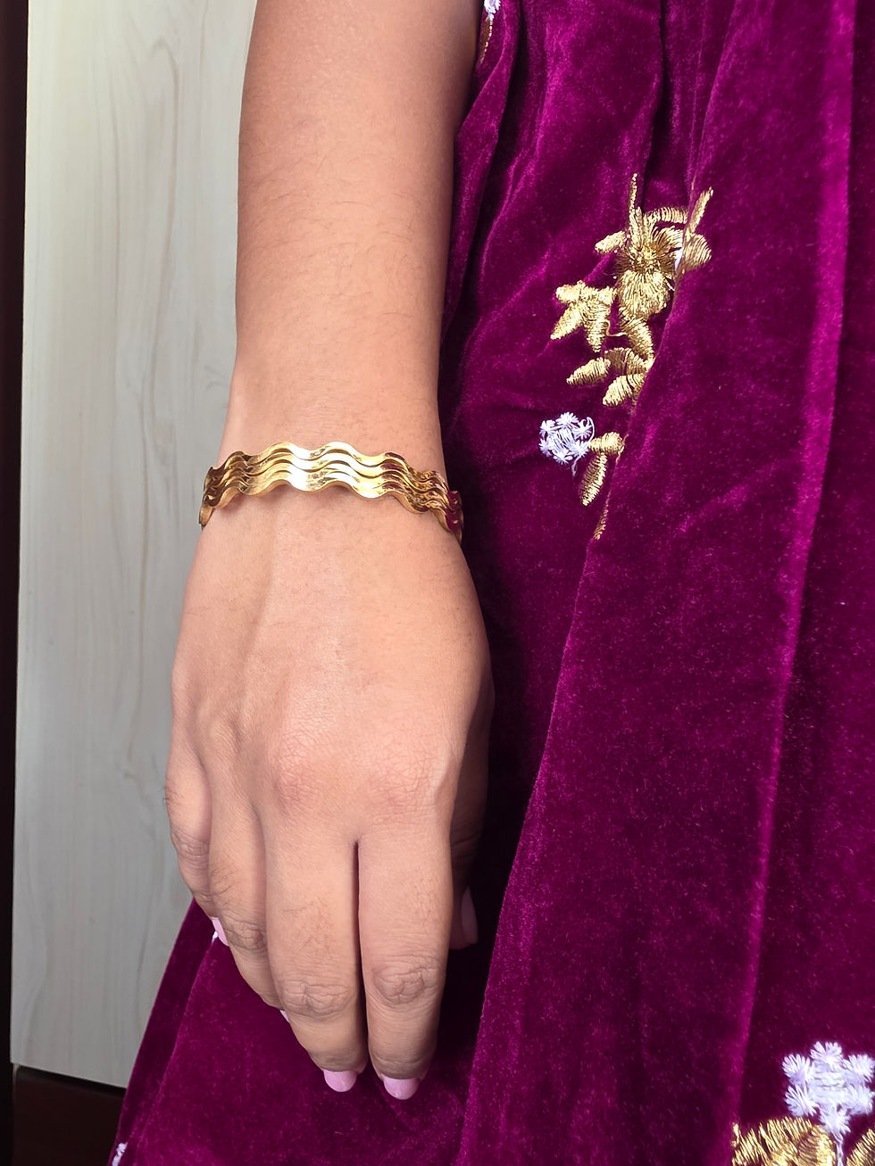 Thumbnail: Golden wave bangles 