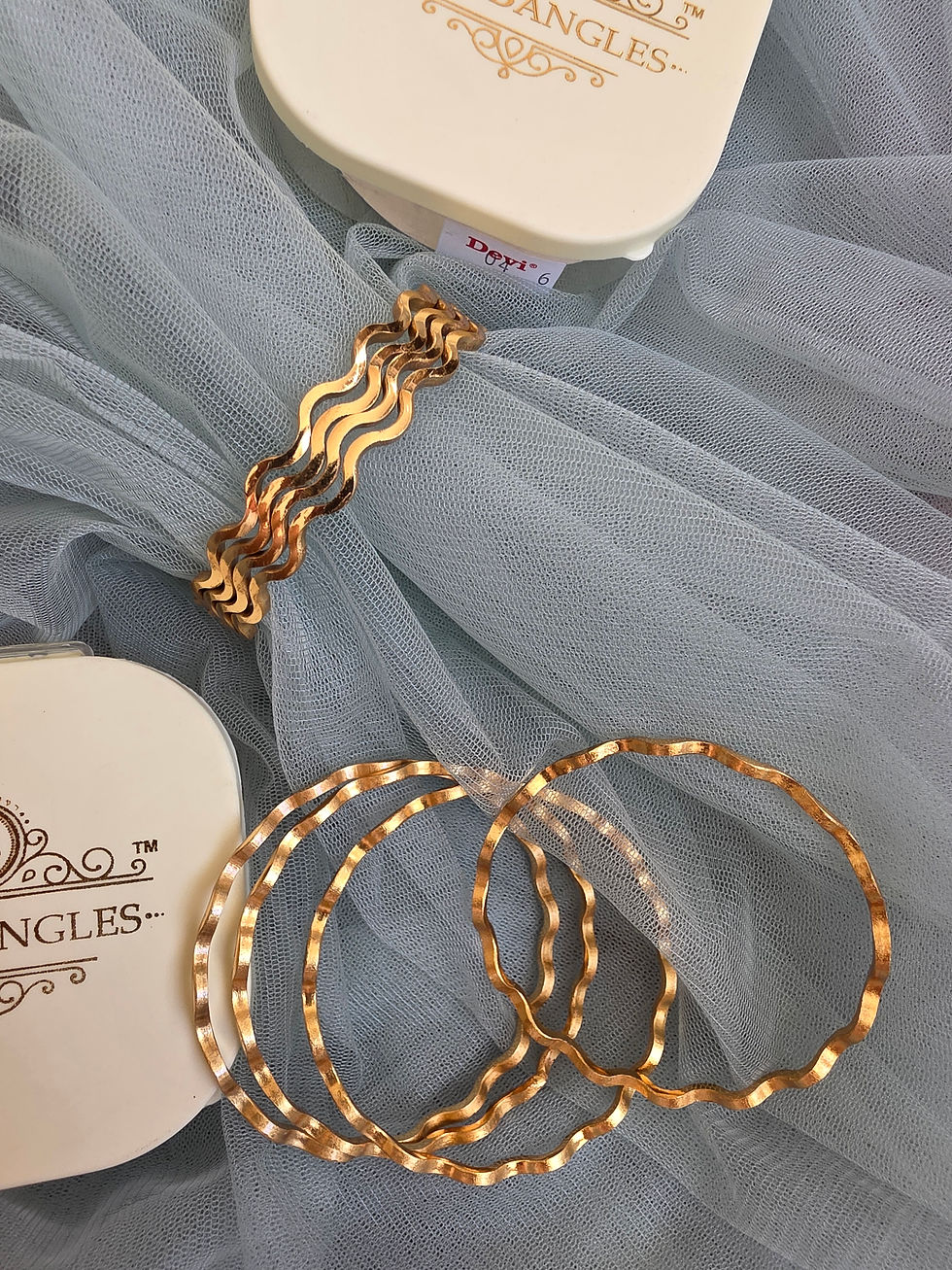 Thumbnail: Golden wave bangles 