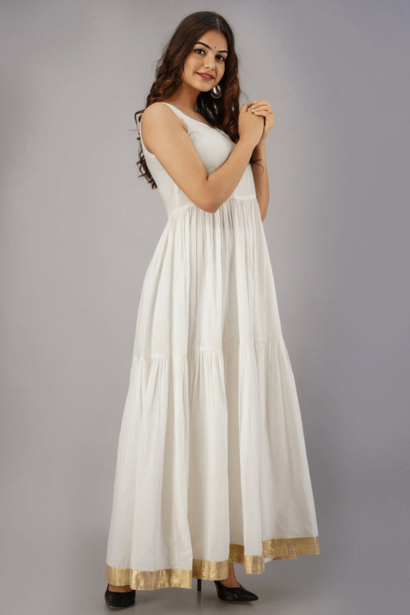 Thumbnail: 2 layers Bandhani Print dress