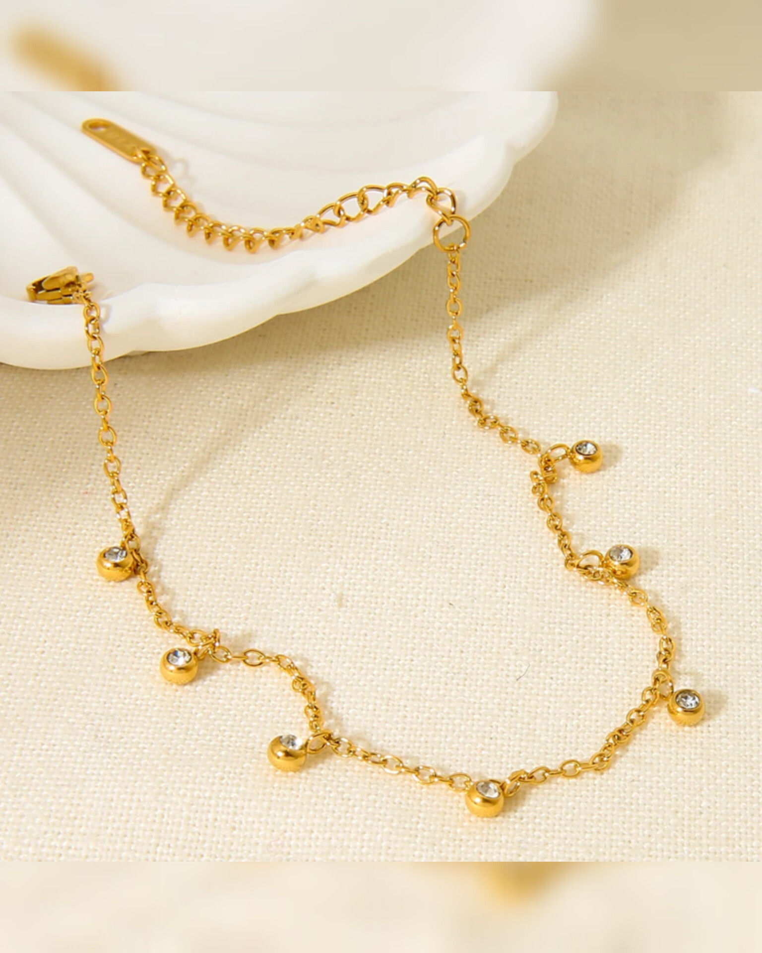 Stainless Steel Zirconia Payal - pair