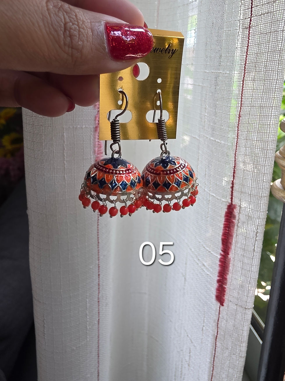 Thumbnail: Meenakari Jhumke