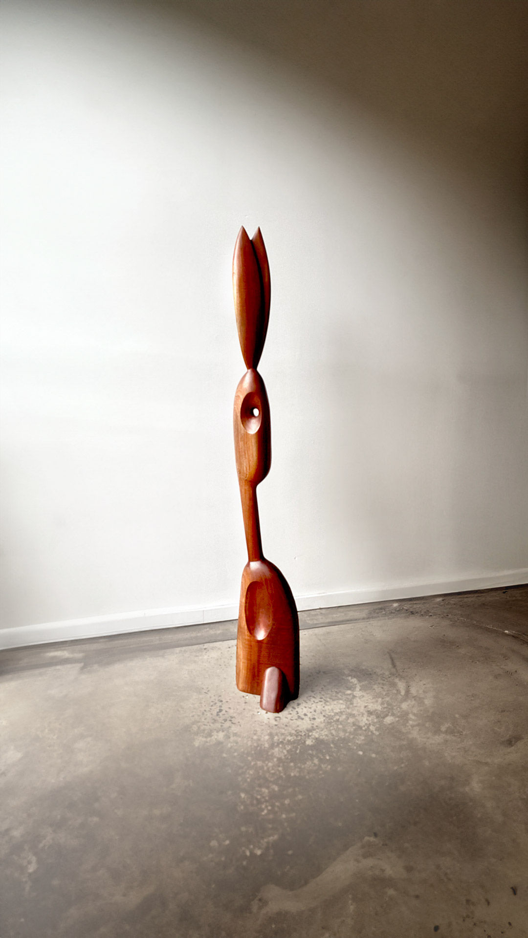 Hare Sculpture in Red Cedar