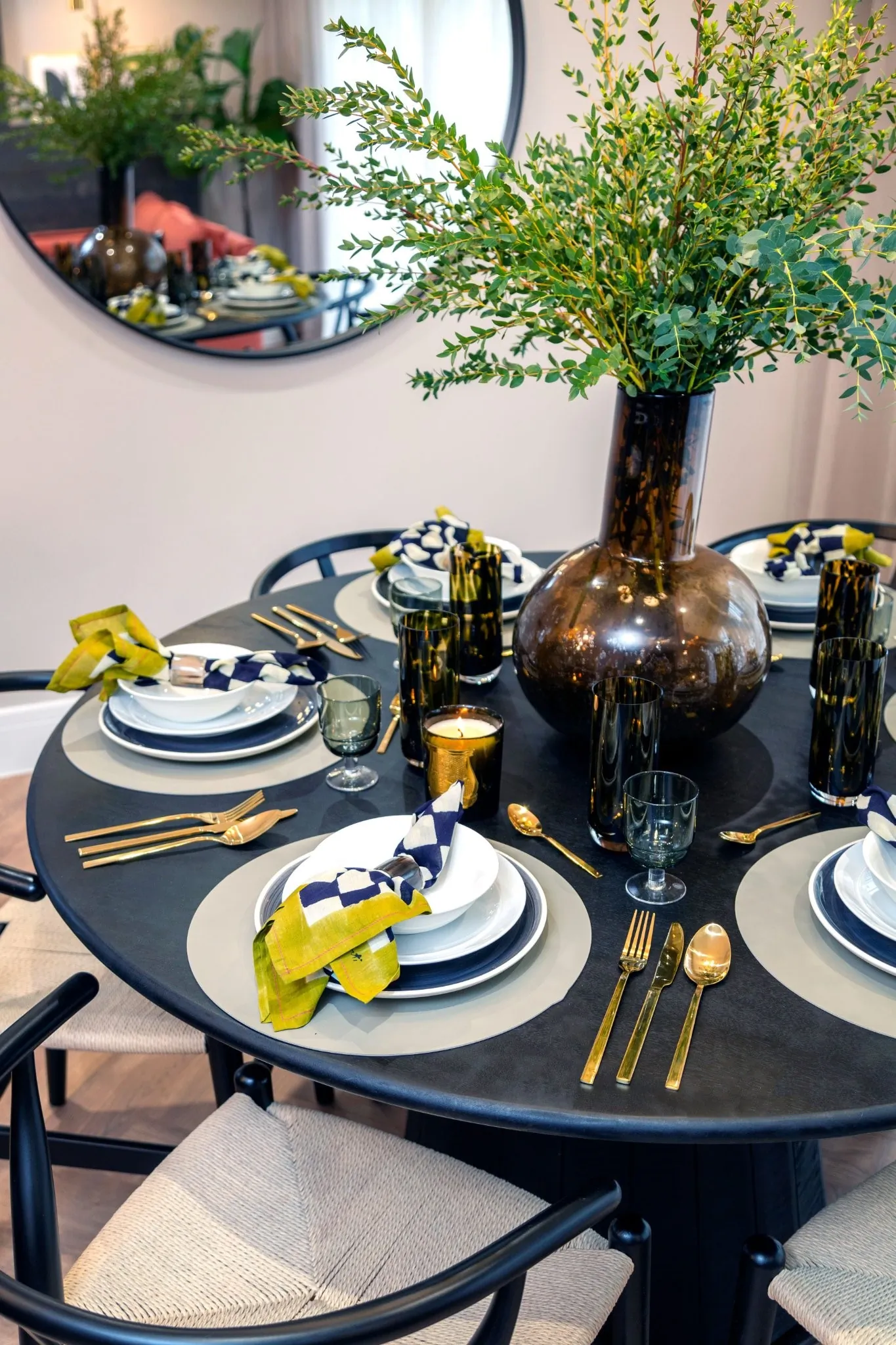 Residential Interior Design Open plan living space panelling lighting dining new build NSD studio Hampshire Nick Snow design