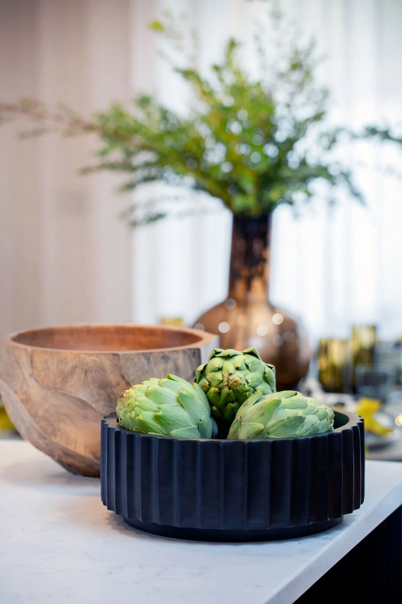 Residential Interior Design Open plan living space panelling lighting dining new build NSD studio Hampshire Nick Snow design