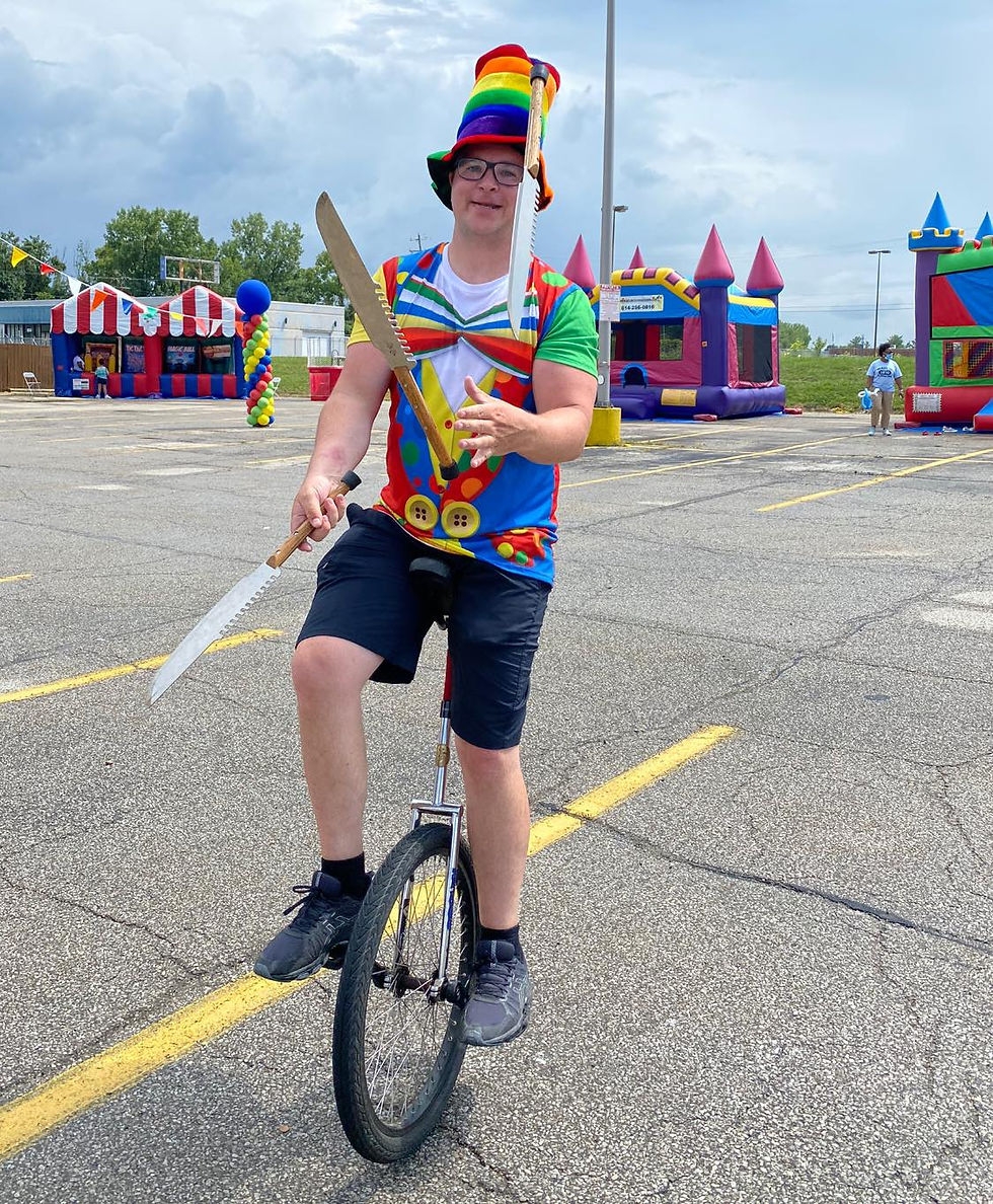 Thumbnail: Unicyclist performers for Hire Columbus Ohio