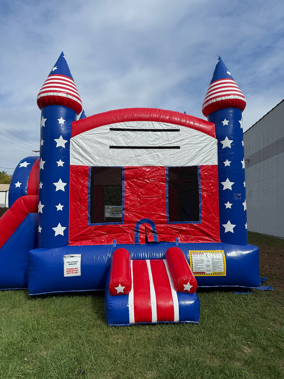 Thumbnail: Large bounce house with a tall slide rental Columbus, Ohio, New Albany, Blacklick, Pickerington, Canal Winchester, Lancaster,