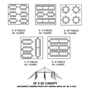 party tent sizes