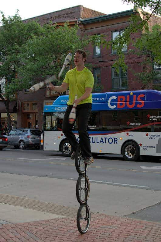 Thumbnail: Columbus, Ohio Jugglers - Unicyclist - Balancing Acts for hire - Party entertainment for hire- corporate entertainment OH