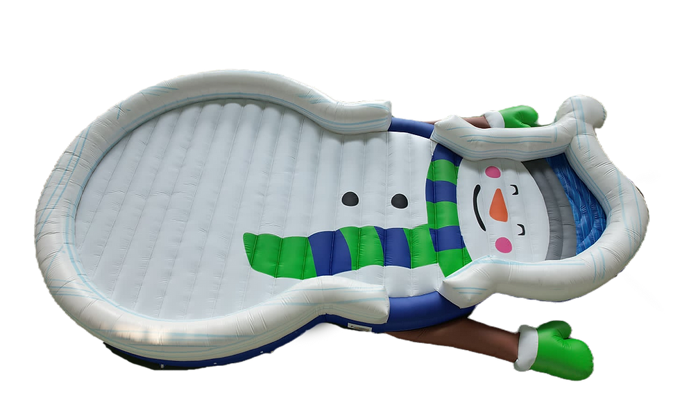 Snowman Pad Jumper inflatable bounce pad rental Columbus Ohio winter party attraction for kids adults holiday events Ohio