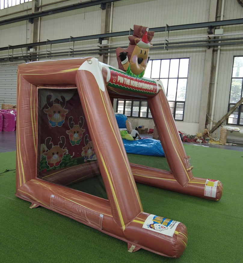 Thumbnail: Pin the Nose on Rudolph inflatable holiday game rental for Christmas events in Columbus, Franklin, Akron, Cincinnati, Lima OH