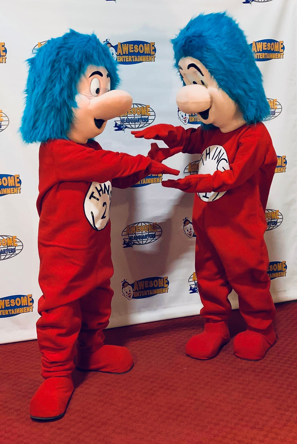 Thumbnail: Plain City, Ohio Dr. Seuss party characters, Thing 1 costume character rentals, Ohio
