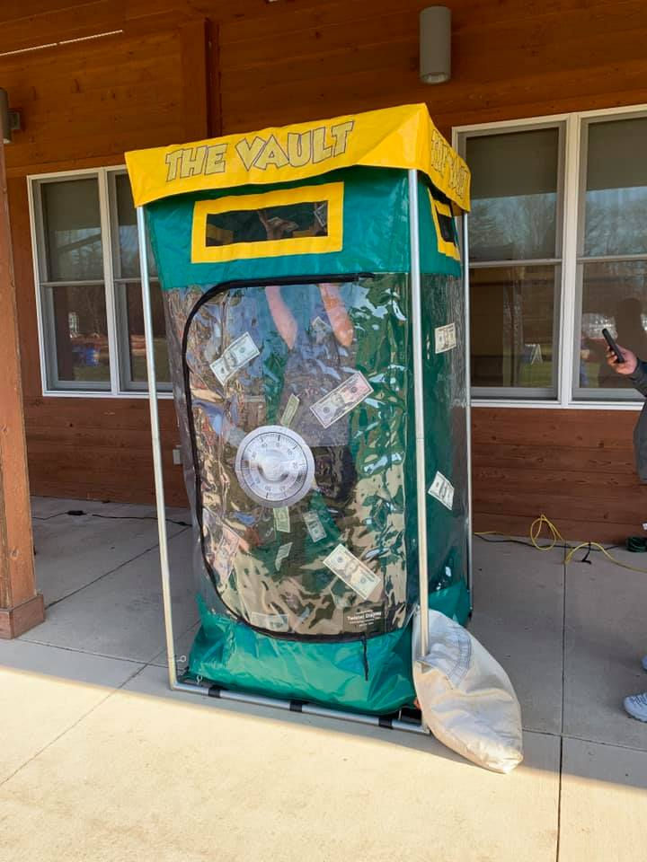 Thumbnail: Columbus Ohio Cash Vault Rentals, Money blowing cube rentals Columbus, Canton, Youngstown, Mansfield, Marion, Lancaster, Ohio