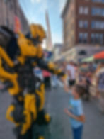 Thumbnail: Toledo, Cincinnati, Hilliard, Lima, Troy, OH Life size transformer characters for hire, Columbus Ohio transformers for events