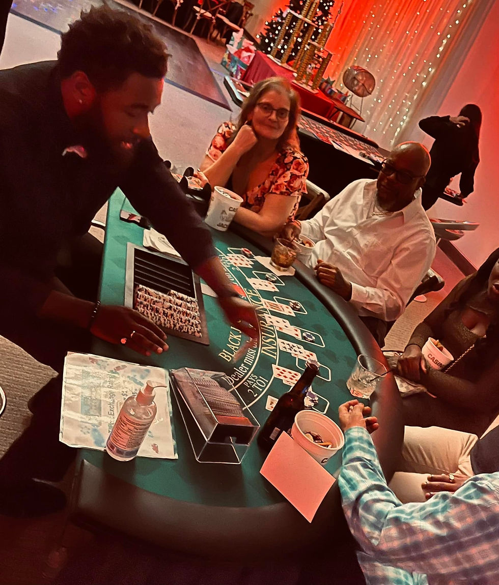 Thumbnail: Columbus, Ohio Casino Party Rentals - Ohio Las Vegas Themed Parties - Blackjack Table with Dealer Ohio