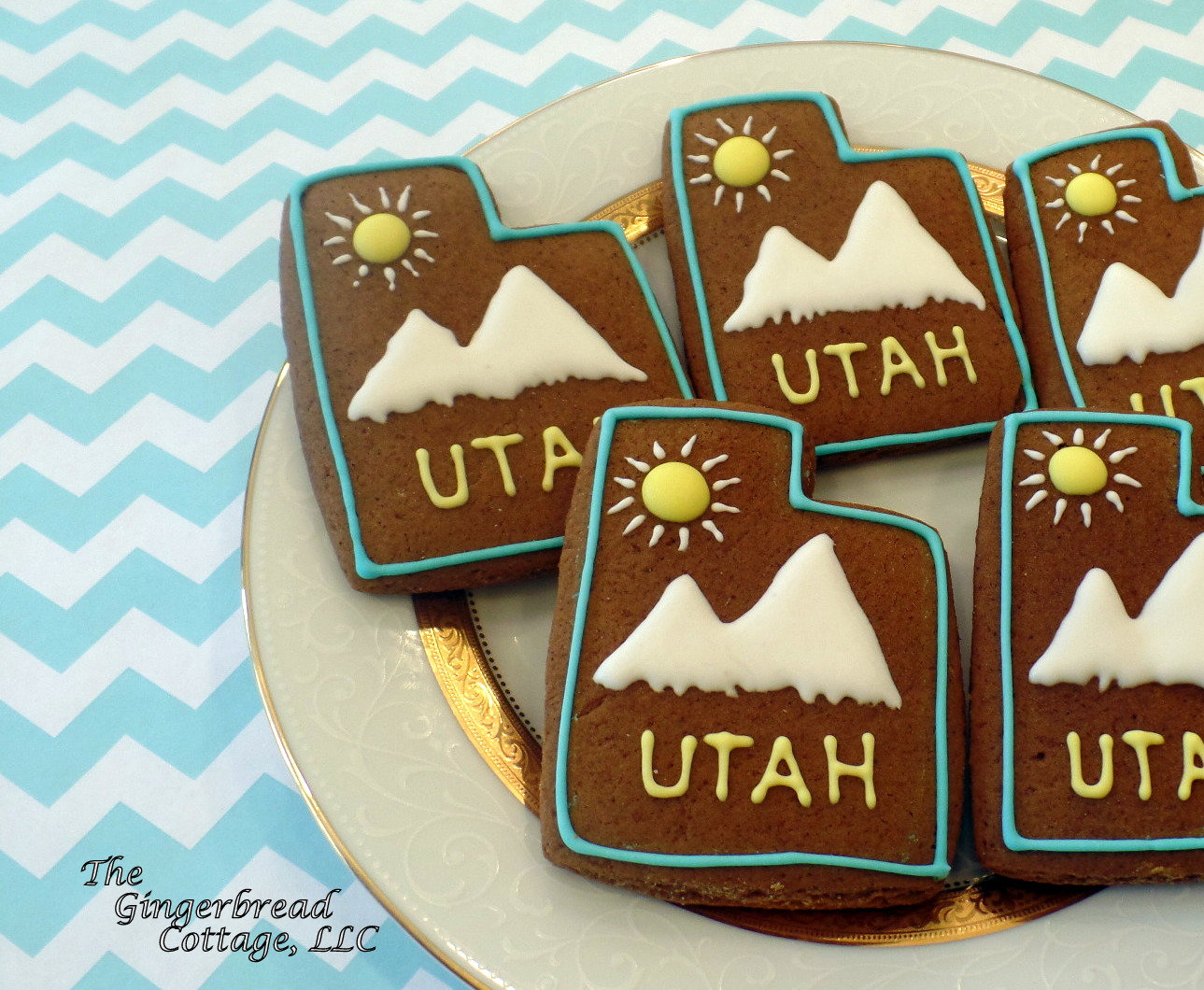 "Utah" Cookies, lightlyiced Dozen thegingerbreadcottage