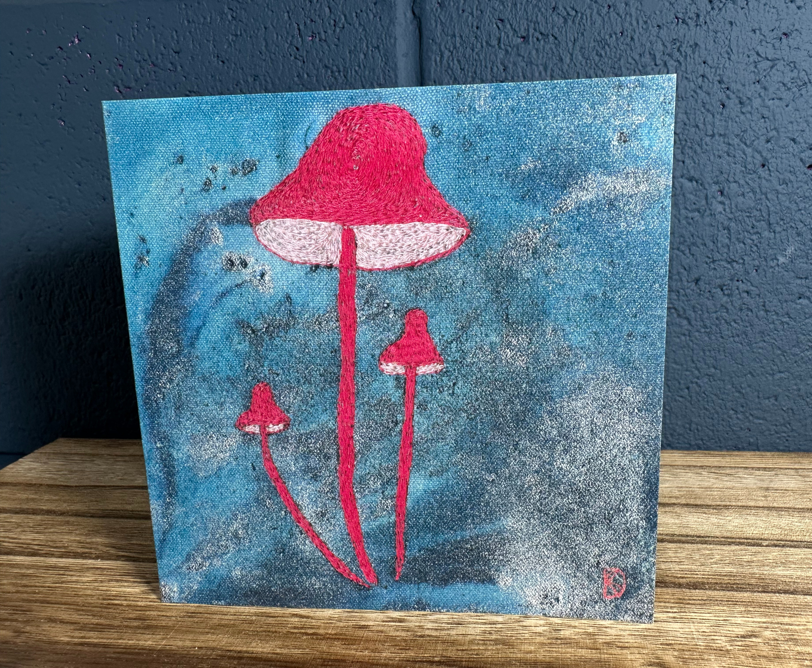 Pink Mushroom 145mm Square