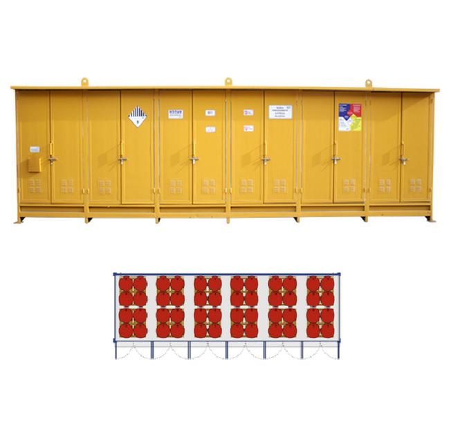 Bodegas Sustancias Peligrosas BSP12 (48 Tambores o 12 bins)